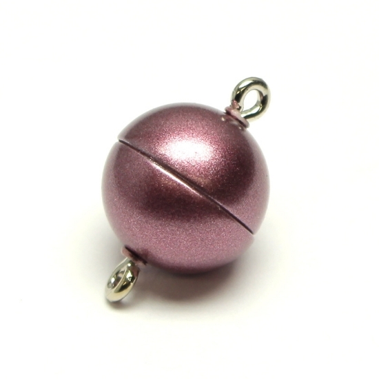 Picture of Acrylic Power Magnetic Clasp Ø10mm round Lila x1