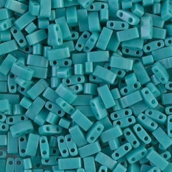 Picture of Miyuki Half Tila 412 Opaque Green Turquoise x5g