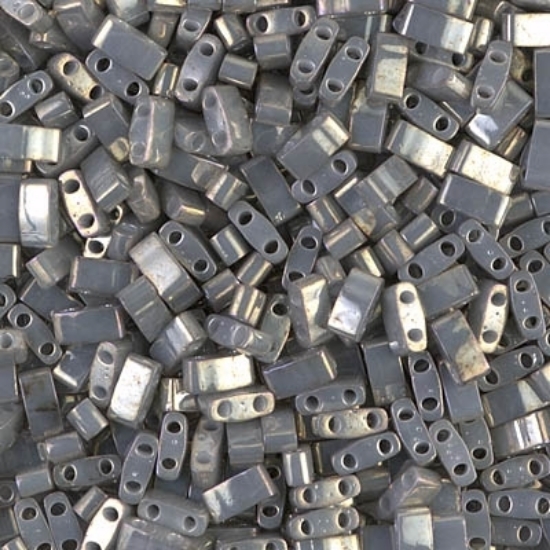 Picture of Miyuki Half Tila 1865 Galvanized Grey Luster x5g