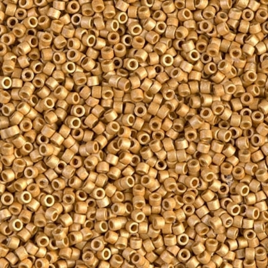 Picture of Miyuki Delica 11/0 DB1832F Duracoat Galvanized Mat Gold x5g