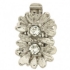 Picture of Neumann 10x17mm 2-strand 2 Flowers Rhodium Plated x1