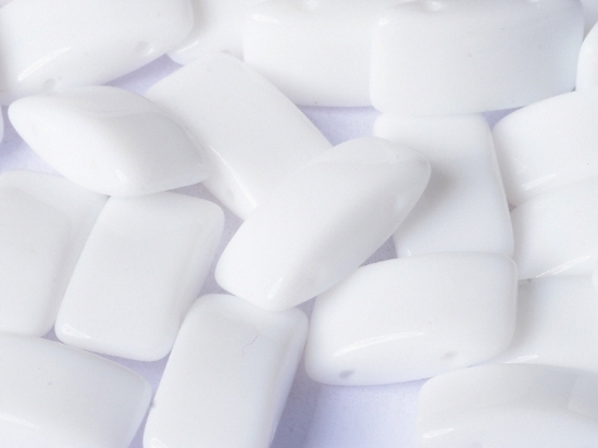 Picture of Carrier Bead 2-hole 9x17mm Chalk White x10