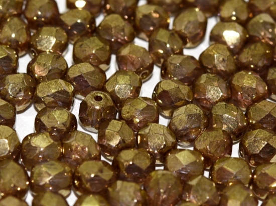 Picture of Fire-Polished 4mm Crystal Gold x100