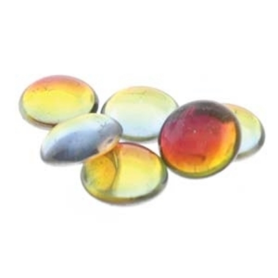 Picture of Czech Cabochon 25mm round Backlit Tequila x1