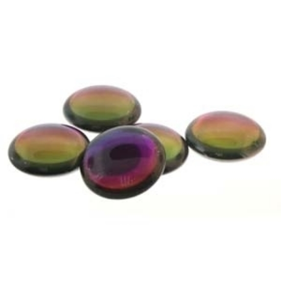 Picture of Czech Cabochon 25mm round Backlit Purple Haze x1