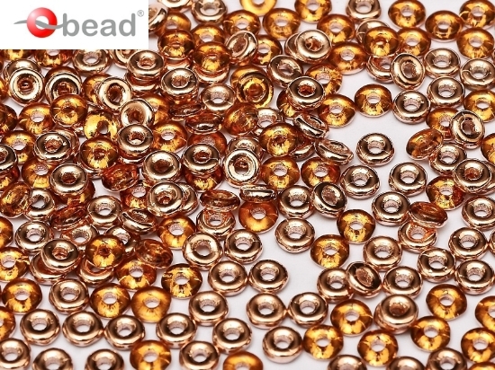 Picture of O Bead 4mm Topaz Capri Gold x8g