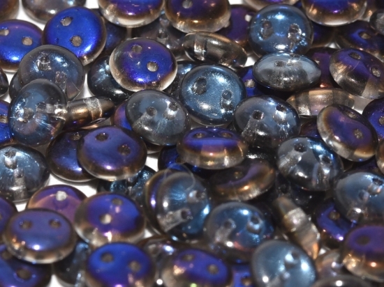 Picture of 2-hole Lentils 6mm Crystal Azuro x50