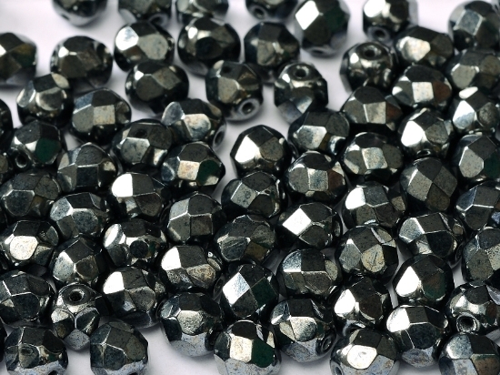 Picture of Fire-Polished 6mm Jet Hematite x25