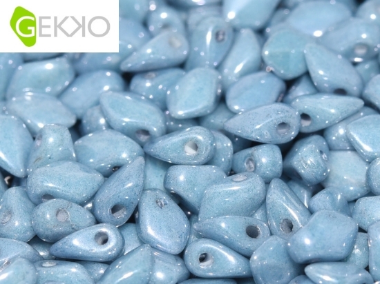 Picture of Gekko® 3x5mm Chalk White Baby Blue Luster x10g