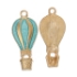 Picture of Charm Balloon 22x10mm Blue - Gold x1