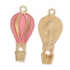 Picture of Charm Balloon 22x10mm Gold Tone Pink x1