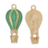 Picture of Charm Balloon 22x10mm Gold Tone Green x1