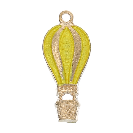 Picture of Charm Balloon 22x10mm Gold Tone Yellow x1