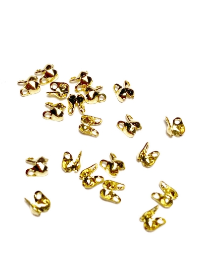Picture of Ball chain terminators 1.5mm Gold Tone x50