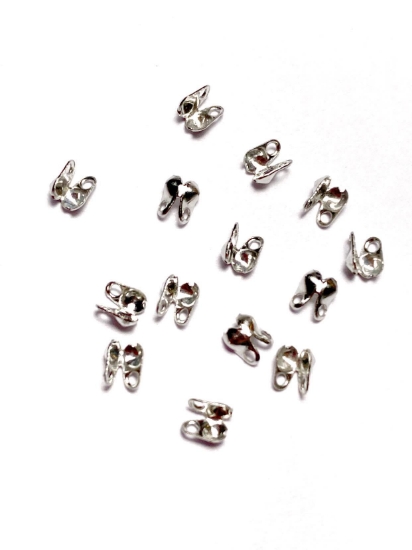 Picture of Ball Chain Terminators 1.5mm Silver Tone x50