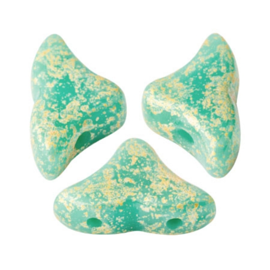 Picture of Hélios® par Puca® 6x10mm Opaque Green Turquoise Splash x10g