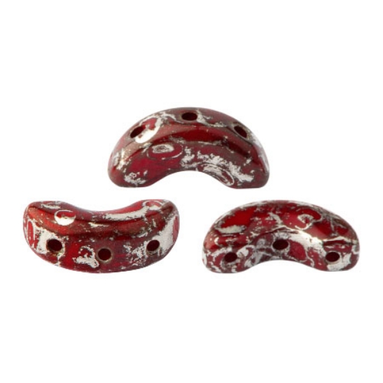 Picture of Arcos® by Puca® 5x10mm Opaque Coral Red New Picasso x10g