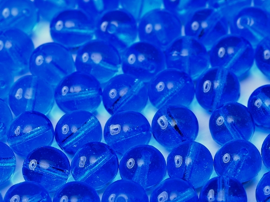 Picture of Round Beads 8mm Sapphire x25