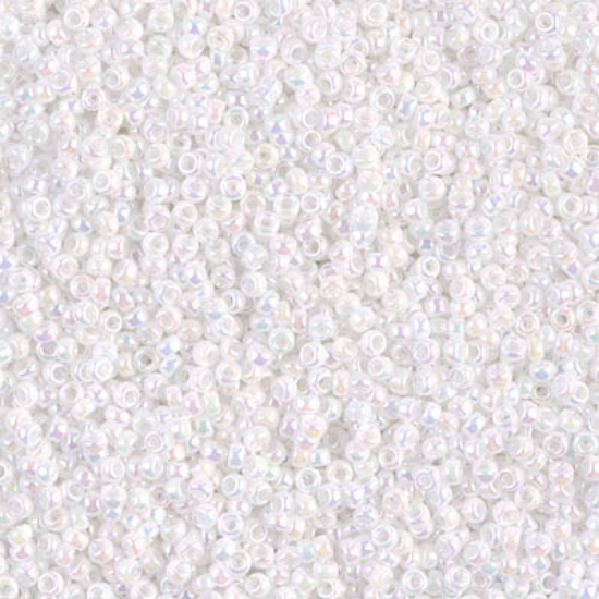 Picture of Miyuki Rocaille 15/0 471 White Pearl AB x10g