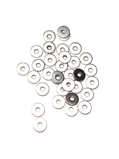 Изображение Premium Spacer Bead Washer 6mm 999 Silver Plated x10