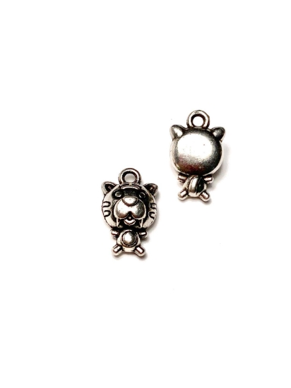 Picture of Pendant Cat 17x10mm Antiqued Silver Plated x4