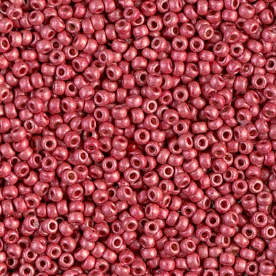 Picture of Miyuki Rocaille 11/0 4211F Duracoat Galvanized Mat Light Cranberry x10g