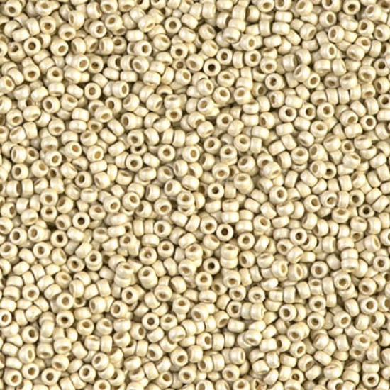 Picture of Miyuki Rocaille 15/0 4201F Duracoat Galvanized Mat Silver x10g