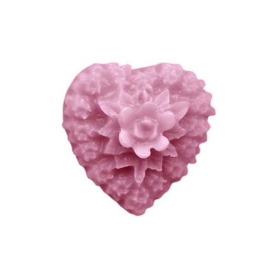 Picture of Resin Heart Bouquet 13mm Mauve x5