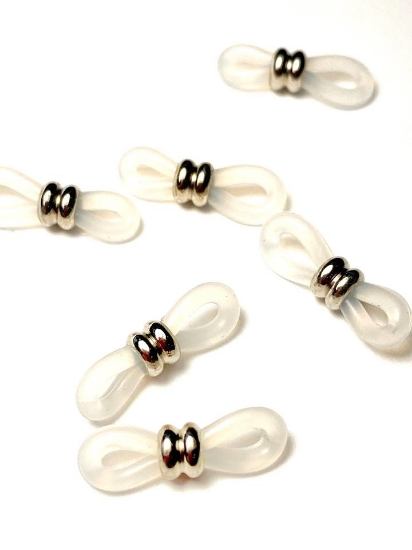 Picture of Eyeglass Holders 20x6mm Transparent x10