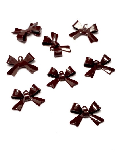 Picture of Bowknot 15x10mm Burgundy x5