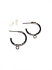 Picture of Premium Ear stud 20mm w/loop Rhodium x2