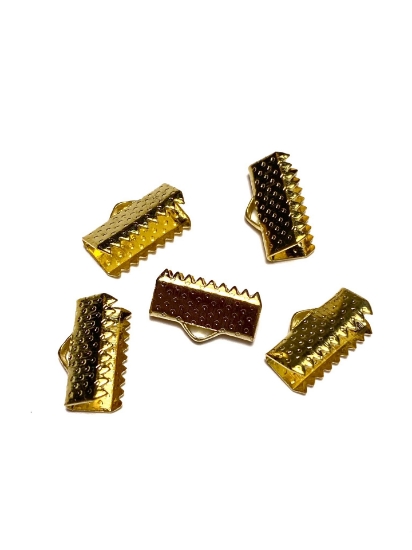 Picture of Flat End Crimp 13mm Gold Tone x20