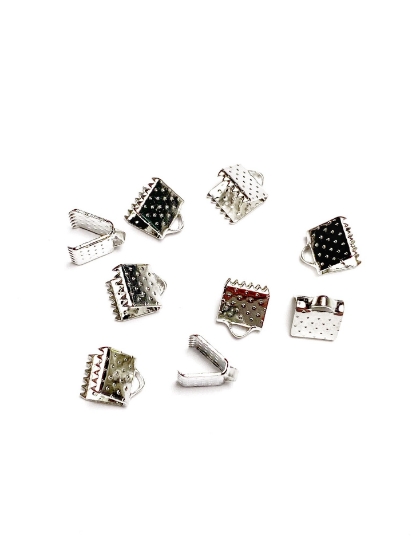 Picture of Flat End Crimp 10mm Shiny Silver x20