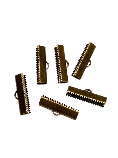 Picture of Flat End Crimp 25mm Bronze x20