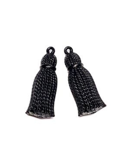 Picture of Vintage Acrylic Tassel 32x14 Black x2