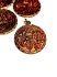 Picture of Vintage Bohemian Pendant 32mm "Lilies' Orange x1
