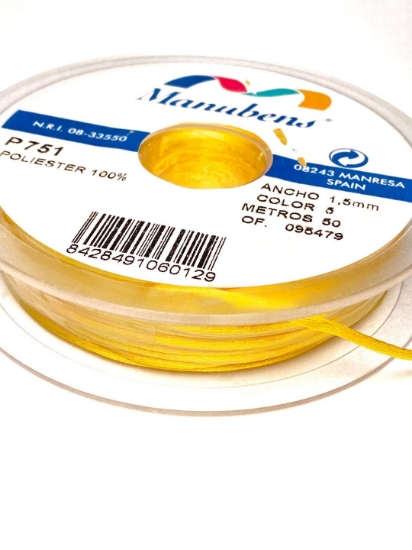 Picture of Manubens Satin Cord 1.5 mm Sun x50m