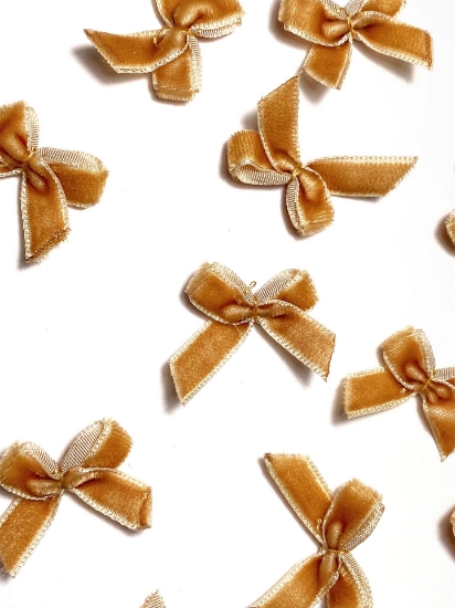 Picture of Bowknot Velvet Ocher Brown x50
