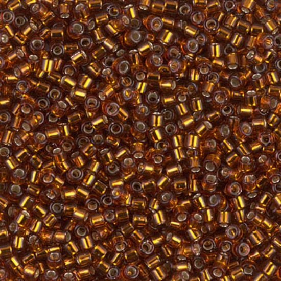 Picture of Miyuki Delica 10/0 DBM144 Silver Lined Dark Topaz x10g