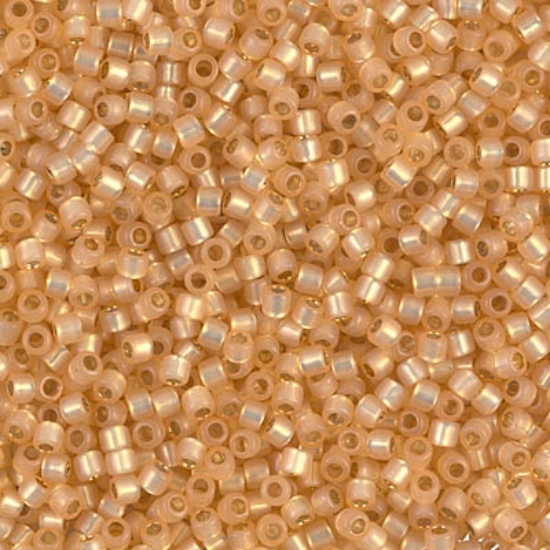 Picture of Miyuki Delica 10/0 DBM621 Dyed Light Apricot Silver Lined Alabaster x10g