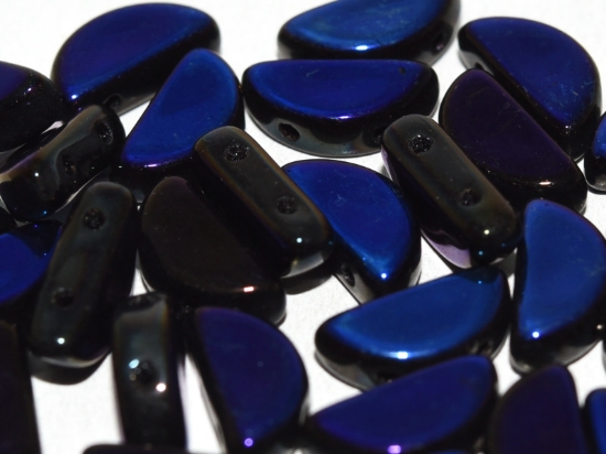 Picture of Semi Circle Beads 5 x 10 mm Jet Azuro Full x100