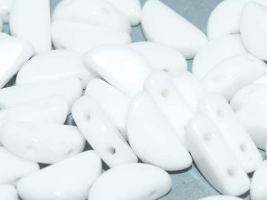 Picture of Semi Circle Beads 5 x 10 mm Chalk White x100