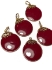 Picture of Vintage Pendant 26mm Bordeaux x1