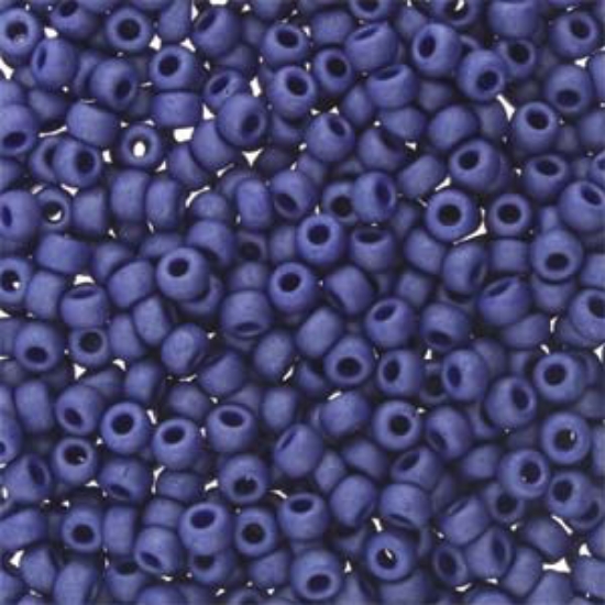 Picture of Miyuki Rocaille 8/0 2075  Mat Opaque Cobalt Luster x10g