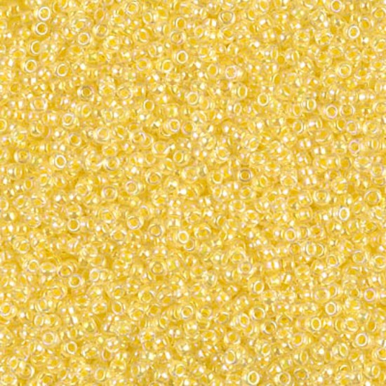 Изображение Miyuki Rocaille 15/0 273 Crystal Lined Light Yellow AB x10g