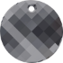 Picture of Swarovski 6621 Twist Pendant 18mm Crystal Silver Night x1