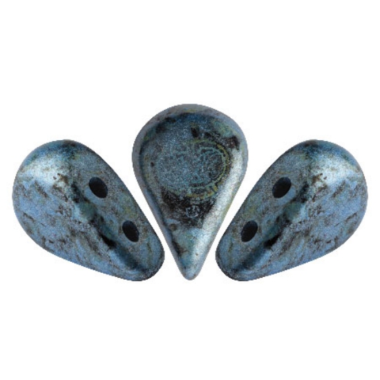 Picture of Amos® by Puca® 5x8 mm Metallic Mat Blue Spotted x10g