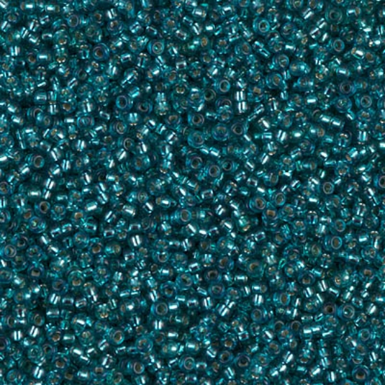 Picture of Miyuki Seed Beads 15/0 1424 Silver Lined Teal x10g