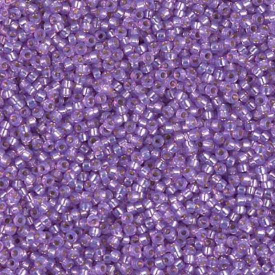 Picture of Miyuki Rocaille 15/0 574 Dyed Lilac Silver Lined Alabaster x10g