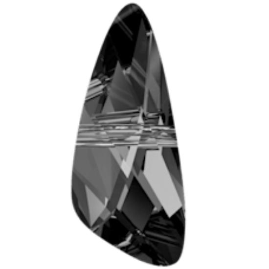 Picture of Swarovski 5590 Wing Bead 10x23mm Crystal Silver Night x1